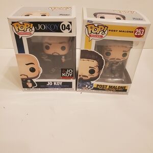 Funko Pop Jo Koy and Post Malone Figures
